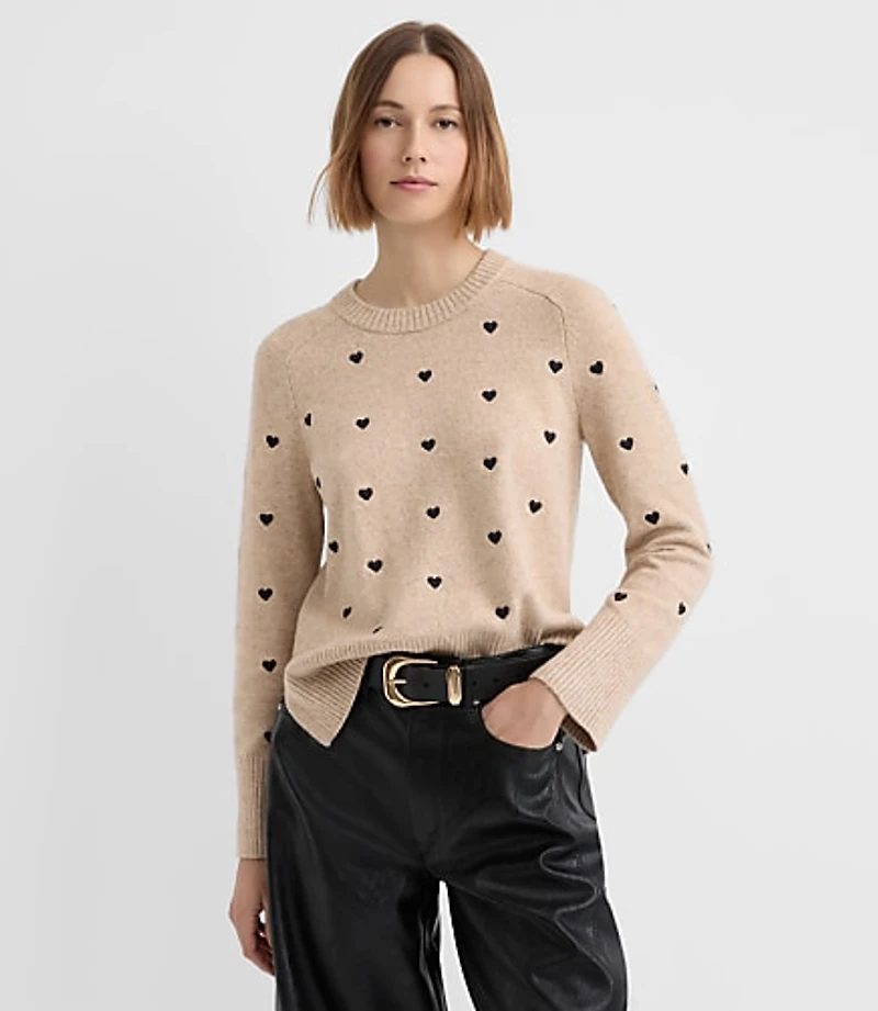 Mini Heart Embroidered Sweater