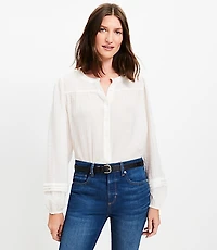 Pleated Sleeve Blouse