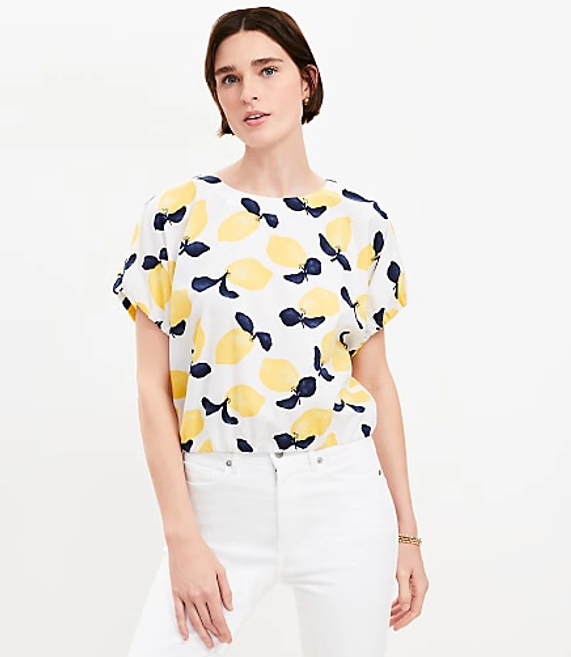 Lemon Bubble Hem Top