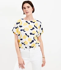 Lemon Bubble Hem Top