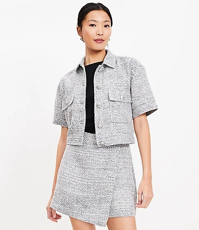Tweed Wrap Skort