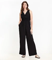 Smocked Crisscross Back Jumpsuit