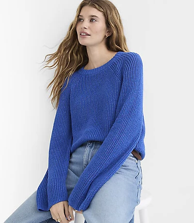 Linen Wide Sleeve Sweater