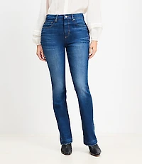 Curvy Let Down Hem Mid Rise Boot Jeans Original Medium Stone Wash