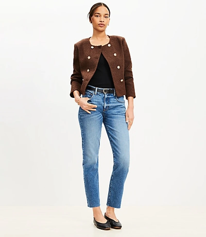 Petite Fresh Cut Mid Rise Slim Jeans in Bright Vintage Wash