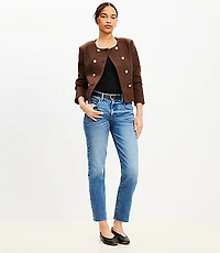 Petite Fresh Cut Mid Rise Slim Jeans in Bright Vintage Wash