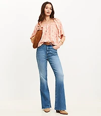 Floral Flutter Square Neck Top
