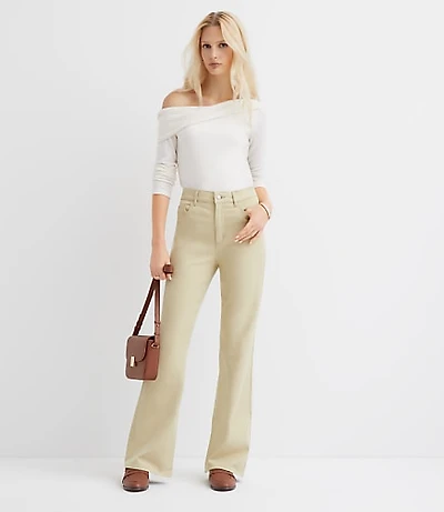 Petite High Rise Relaxed Flare Pants