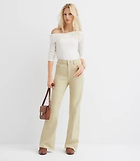 Petite High Rise Relaxed Flare Pants