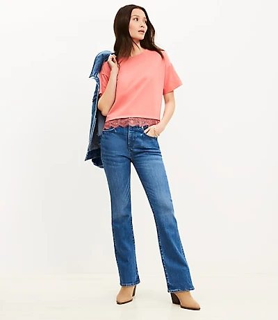 Lace Hem Jersey Modern Tee