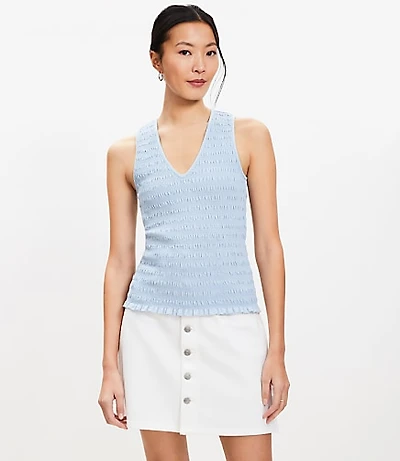 Petite Smocked Modern Tank Top