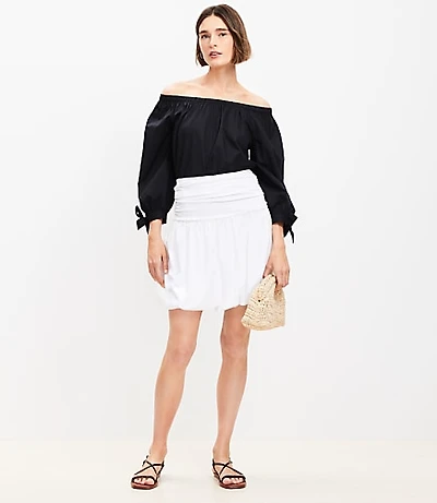 Petite Bubble Hem Mini Skirt