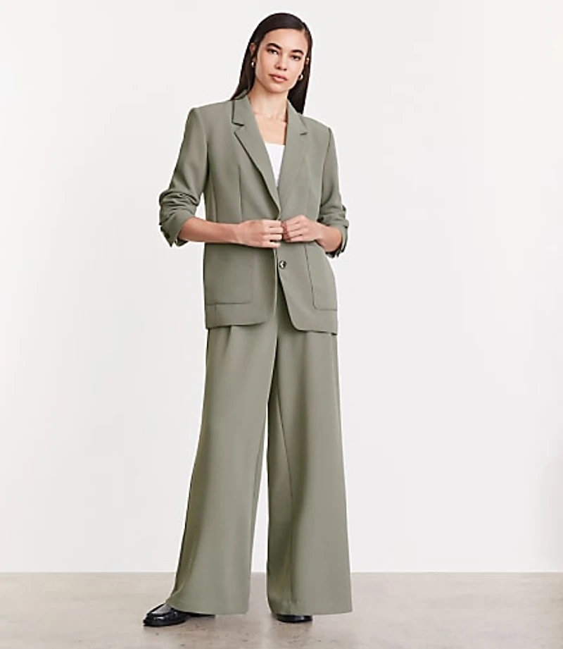 LOFT Versa Crepe Drape Oversized Blazer