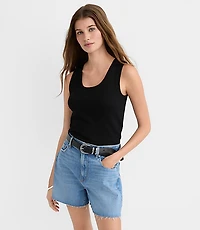 Perfect Ribbed Scoop Neck Tank Top