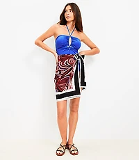 LOFT Beach Keyhole Bandeau One Piece Swimsuit
