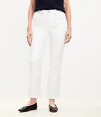 Curvy High Rise Kick Crop Jeans White