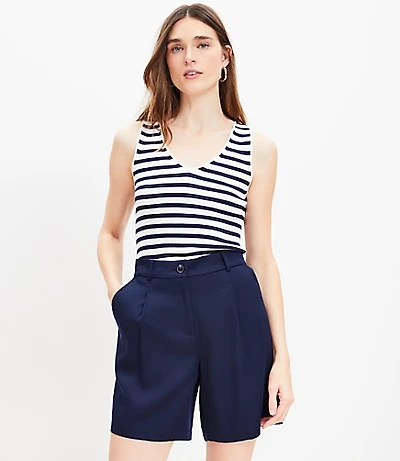 Pleated Shorts Emory with 7 Inch Inseam