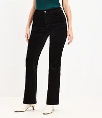 Curvy Five Pocket Slim Flare Pants Velvet