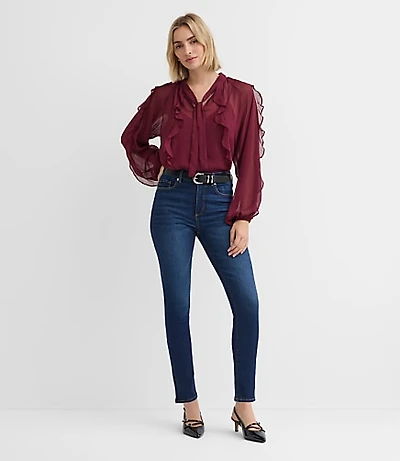 Petite High Rise Skinny Jeans Vintage Dark Wash