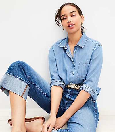 Chambray Everyday Relaxed Pocket Shirt
