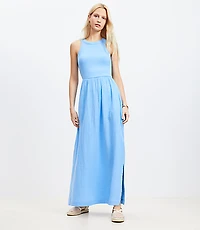 LOFT Beach Triple Cloth Mixed Media Maxi Pocket Dress