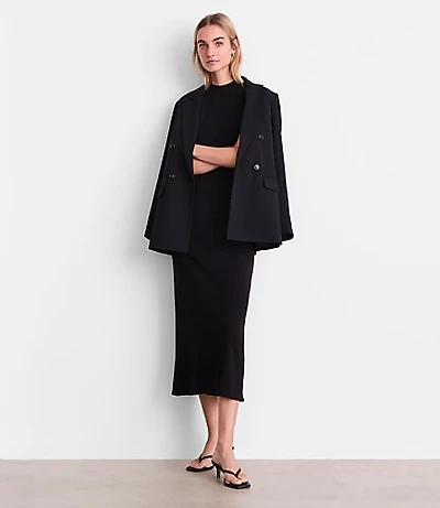 LOFT Versa Sleeveless Mock Neck Midi Sweater Dress