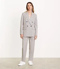 LOFT Versa Striped Seasonless Stretch Double Breasted Blazer