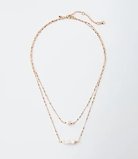 Pearlized Layered Necklace