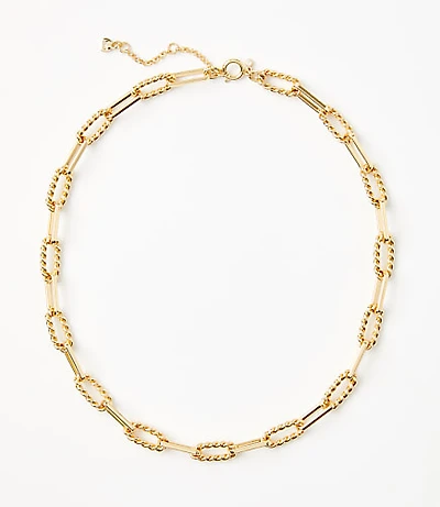 Textured Chain Link Necklace