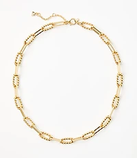 Textured Chain Link Necklace