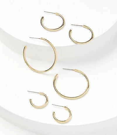 Modern Hoop Earring Set