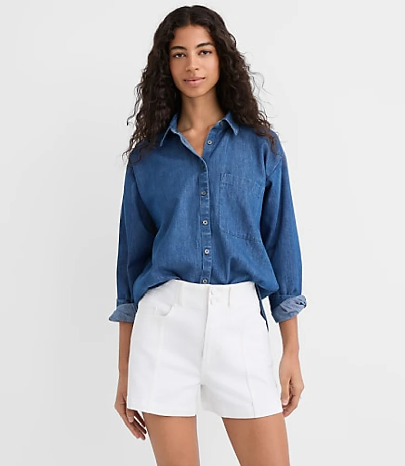 Chambray Everyday Oversized Pocket Shirt
