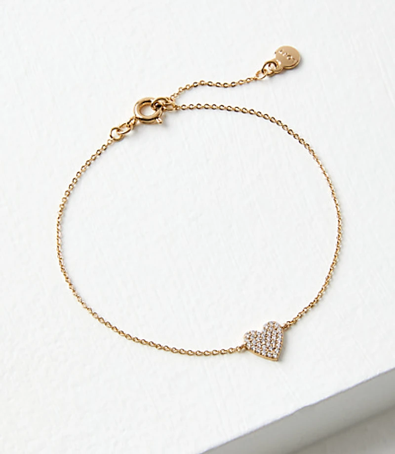 Demi Fine Pave Heart Bracelet