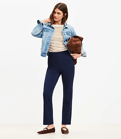 Petite Ponte Straight Pants