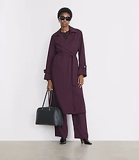 LOFT Versa Crepe Drape Oversized Trench Coat