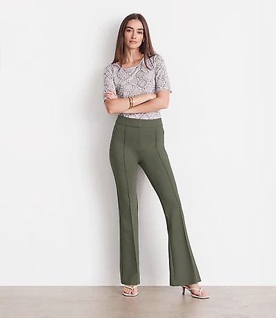 Petite LOFT Versa Ponte Deluxe Flare Pants