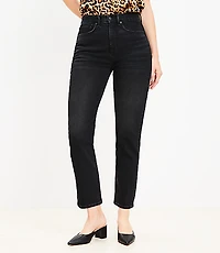 Curvy High Rise Slim Jeans Washed Black