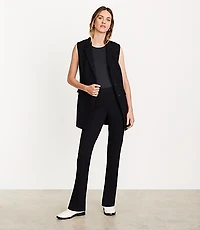 Petite LOFT Versa Ponte Deluxe Split Hem Slim Pants