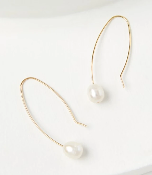 Pearlized Pull Through Earrings