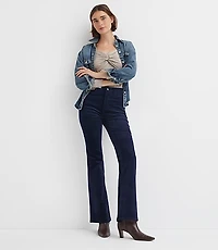 Petite Slim Flare Pants in Corduroy