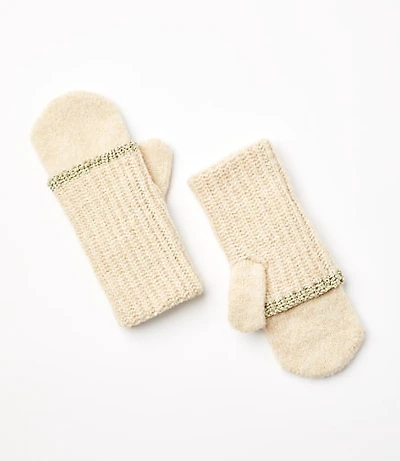 Shimmer Ribbed Mittens