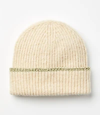 Shimmer Ribbed Beanie