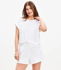 LOFT Beach Fringe Terry Shorts