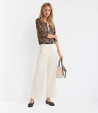 Palmer Wide Leg Pants in Pique
