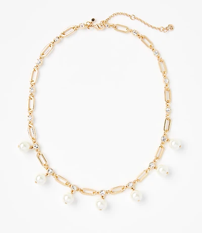 Pearlized Shaker Chain Link Necklace