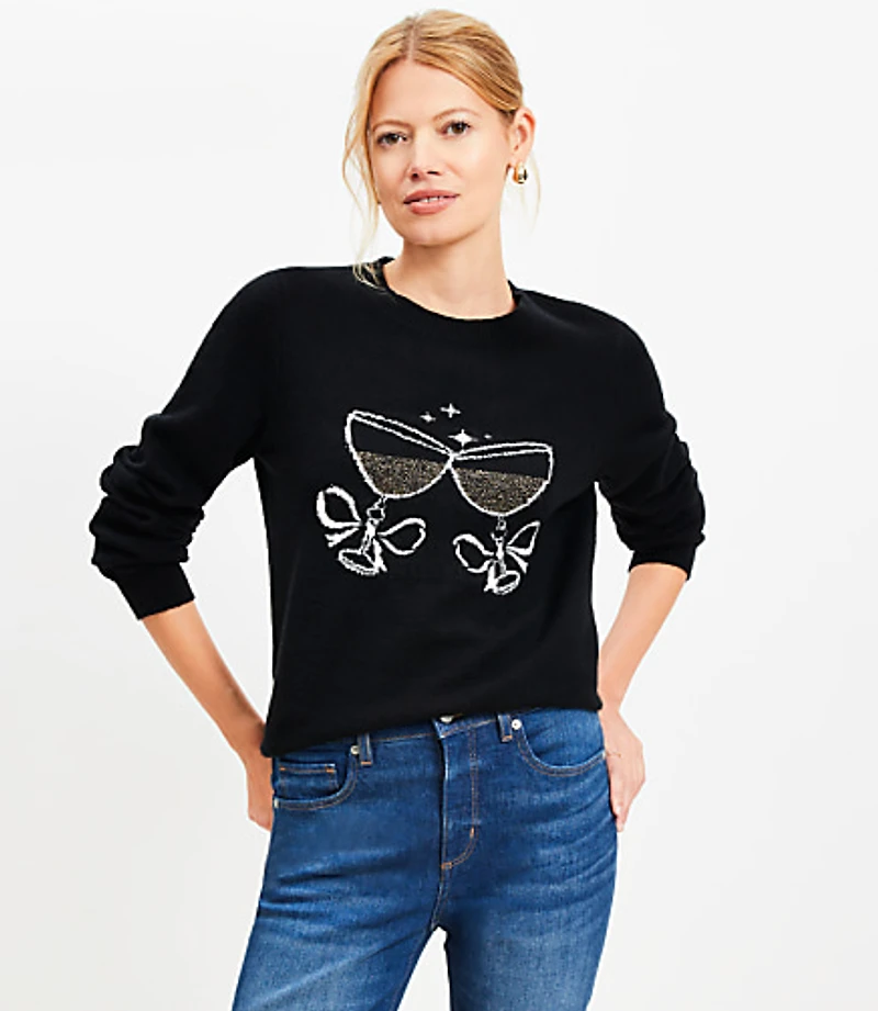 Petite Champagne Glass Sweater