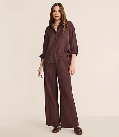 Petite Lou & Grey Triple Cloth Wide Leg Pants