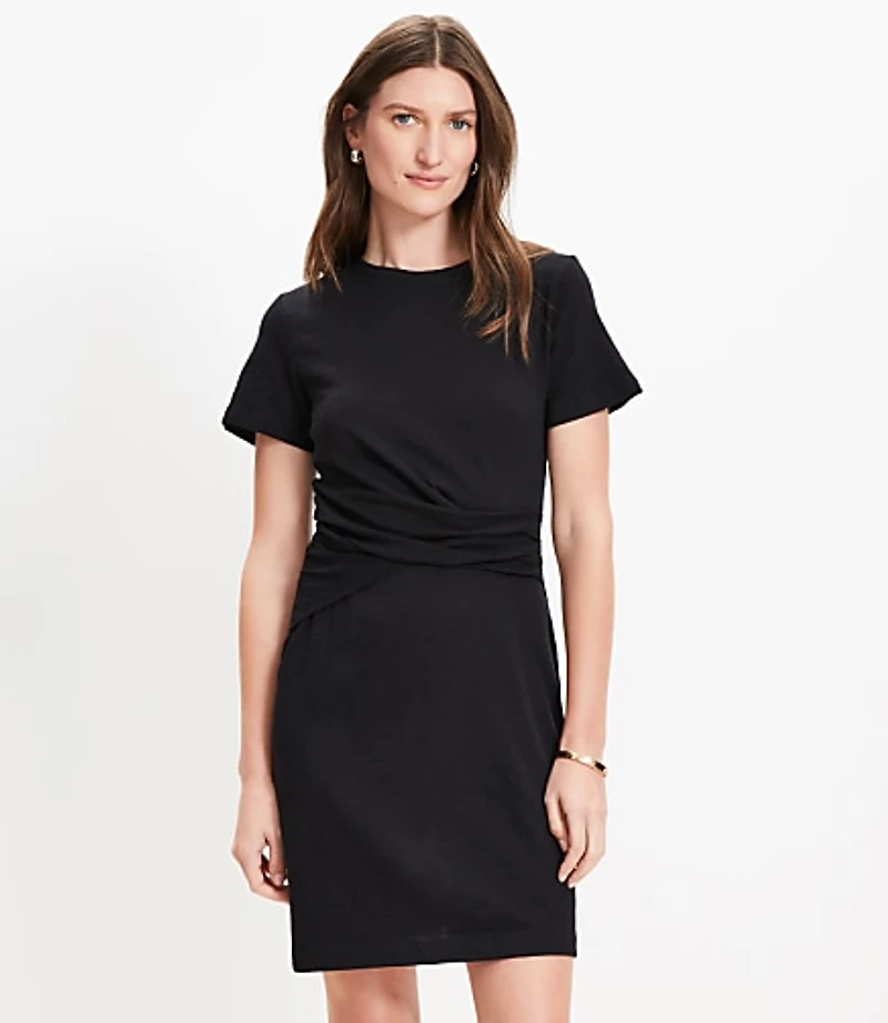 Draped Mini Tee Dress