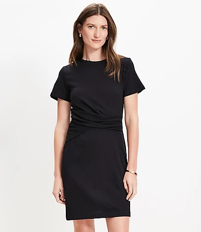 Draped Mini Tee Dress