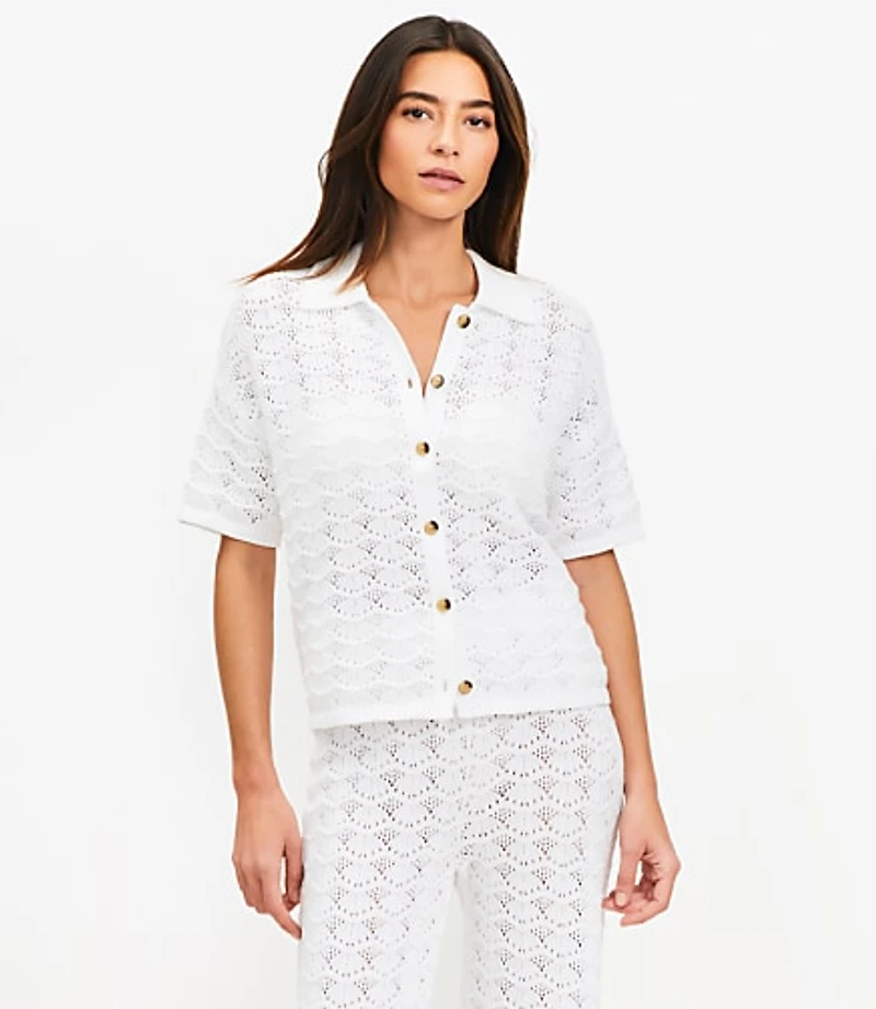 LOFT Beach Pointelle Shirt